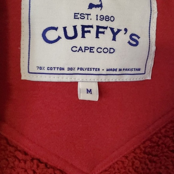 Cuffys dark red f ull zip up  Hoodie fleece  Medium . - Picture 3 of 8